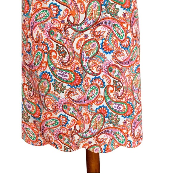 NWT Talbots Scalloped Hem Paisley Skirt - Picture 2 of 11